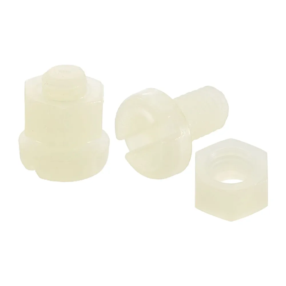 Uxcell 40Sets Nylon Screw Nut Assortment, M5-0.8x8mm Slotted Pan Head Screws & M5 Nuts