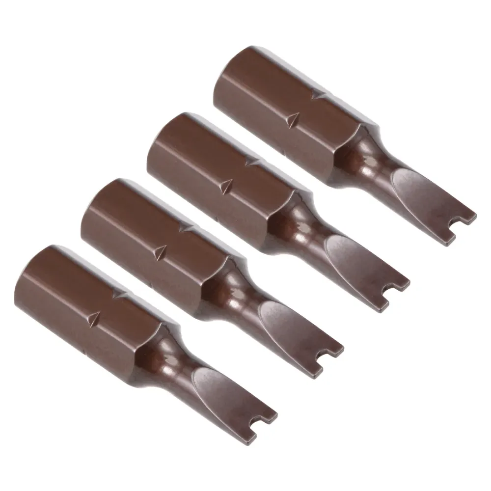 Uxcell 4Pcs 1/4-Inch Hex Shank 25mm Length Magnetic U4 U Shape Screw Driver Screwdriver Drill Bits S2 High Alloy Steel