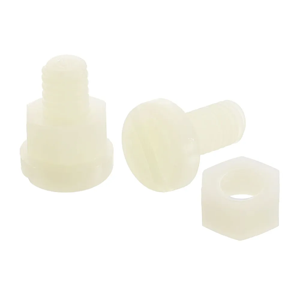 Uxcell 50Sets Nylon Screw Nut Assortment, M6-1x12mm Slotted Pan Head Screws & M6 Nuts