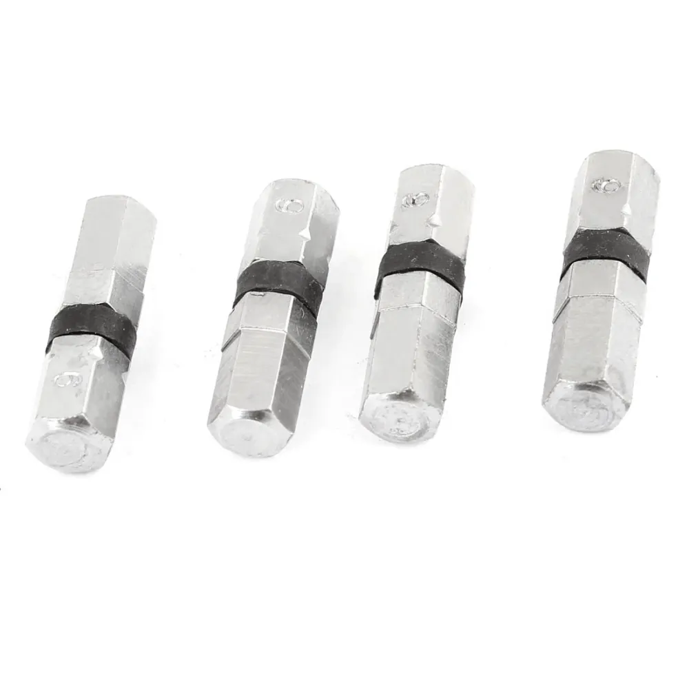 Uxcell 4 Pcs Magnetic 6mm Tip H6 Hex Head Screw Driver Bit