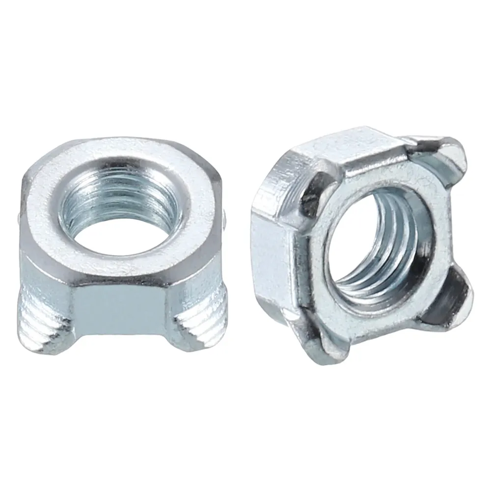 Uxcell Weld Nuts, M5-0.8 Square UNC Carbon Steel Machine Screw Silver 10Pcs