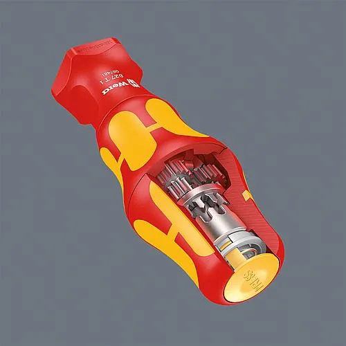 VDE-Schraubendreher-Set Kraftform Kompakt, Schlitz, PlusMinus, Torx®, Innenvierkant, 16-teilig