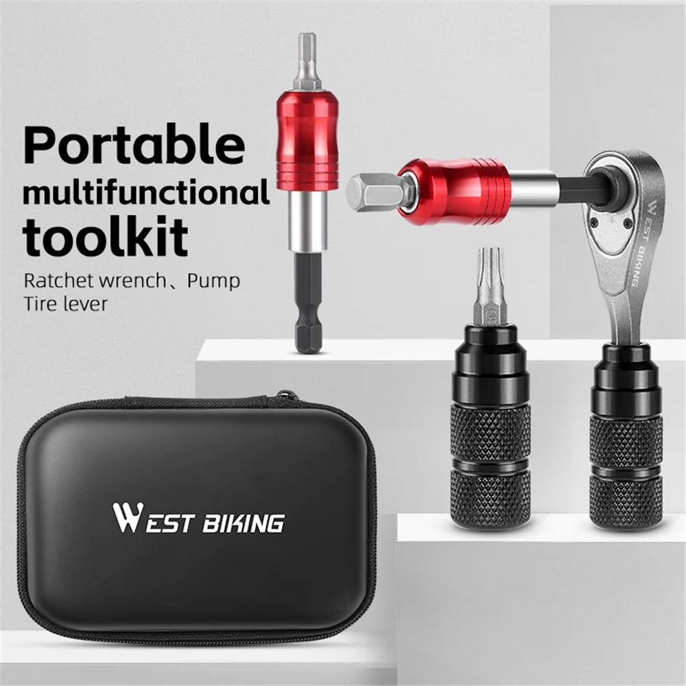 WEST BIKING YP0719355 Werkzeugset, Ratsche und Bits, erweiterte Version