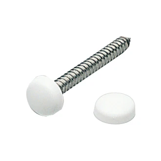 Zierkopf weiß Ø4,8 - 6,0mm, 20 Stück Blisterpackung