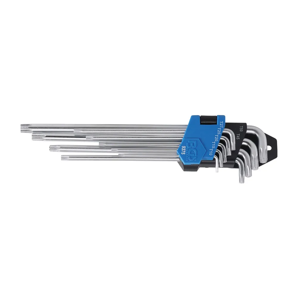 BGS Winkelschlüssel-Satz extra lang + extra kurz T-Profil (für Torx) T10 - T50 9tlg. - 9375