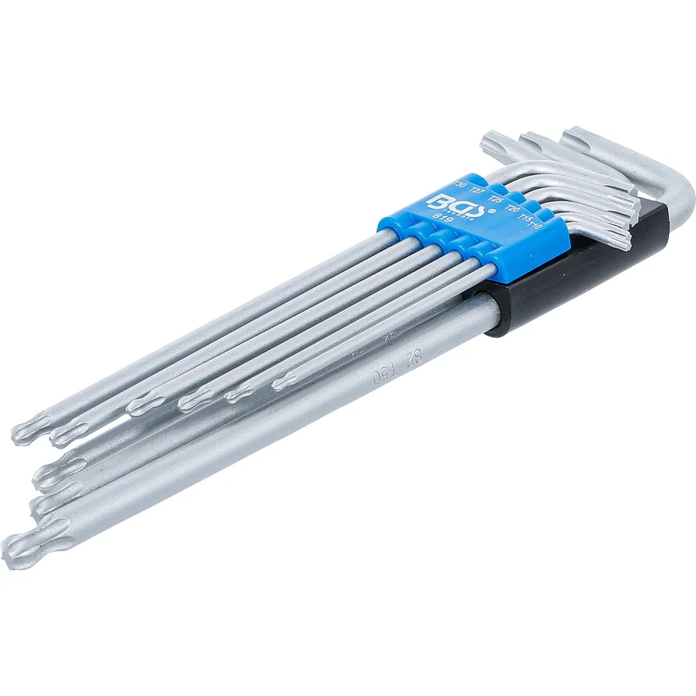 BGS Winkelschlüssel-Satz extra lang T-Profil (für Torx) mit Kugelkopf T10 - T50 mm 9tlg. - 819