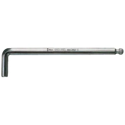 Wera® - Winkelschlüssel, gestellverchromt 950 PKL Hex-plus®/Kugelkopf, 8 x 36 x 200mm